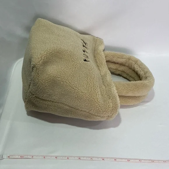 Prada Tan Teddy Bear Shearling Tote Bag - Picture 8 of 10